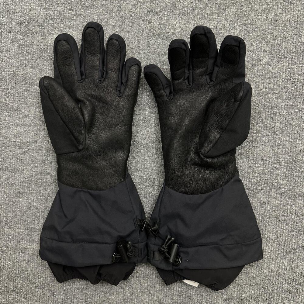 Patagonia Gloves Mens Medium Black Nylon Leather Palm Snow Ski Winter Waterproof - Picture 2 of 4